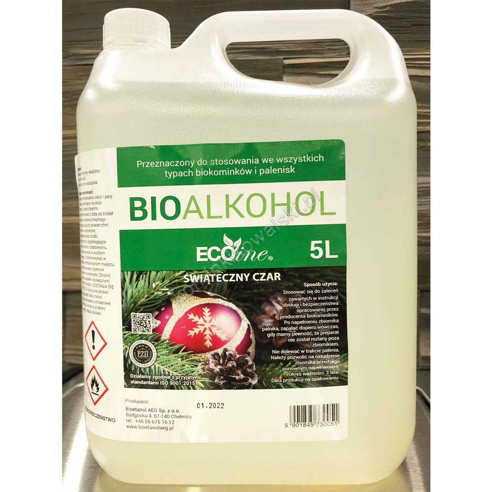 bioetanol plyn do biokominka bioalkohol biokominek radomsko kominki kowalski swiateczny czar 5 l